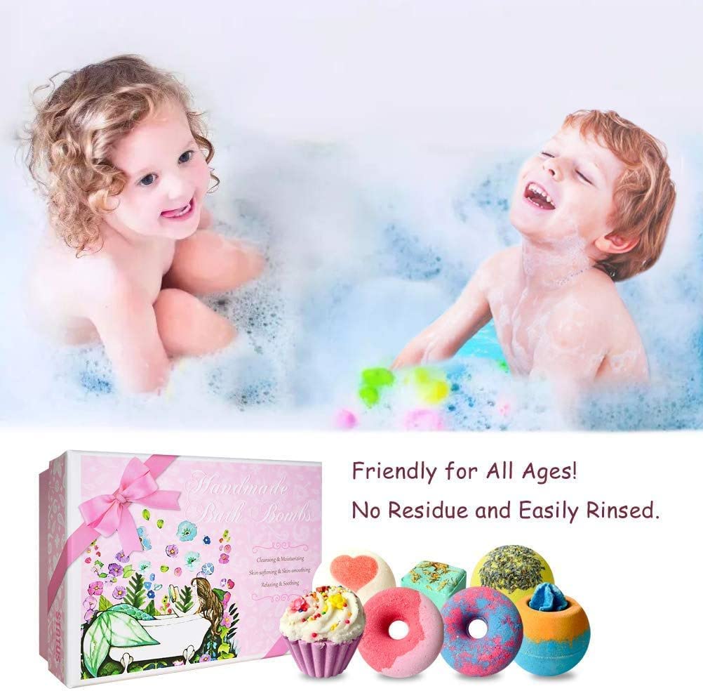 STNTUS INNOVATIONS donut bath bomb adds whimsy and bubbles for a spa-like soak.