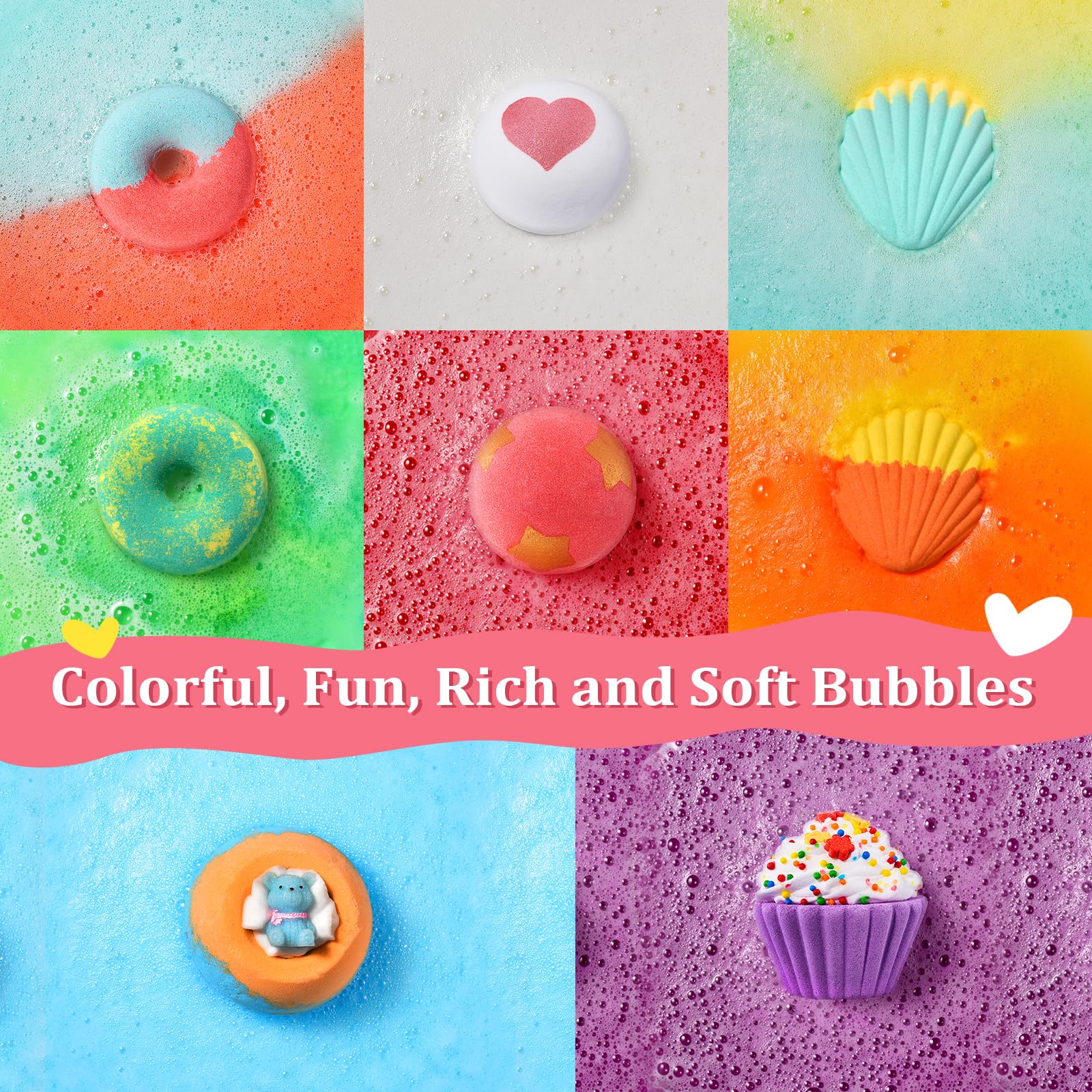 Boules de bain cupcake STNTUS INNOVATIONS forme gourmande pour bain ludique