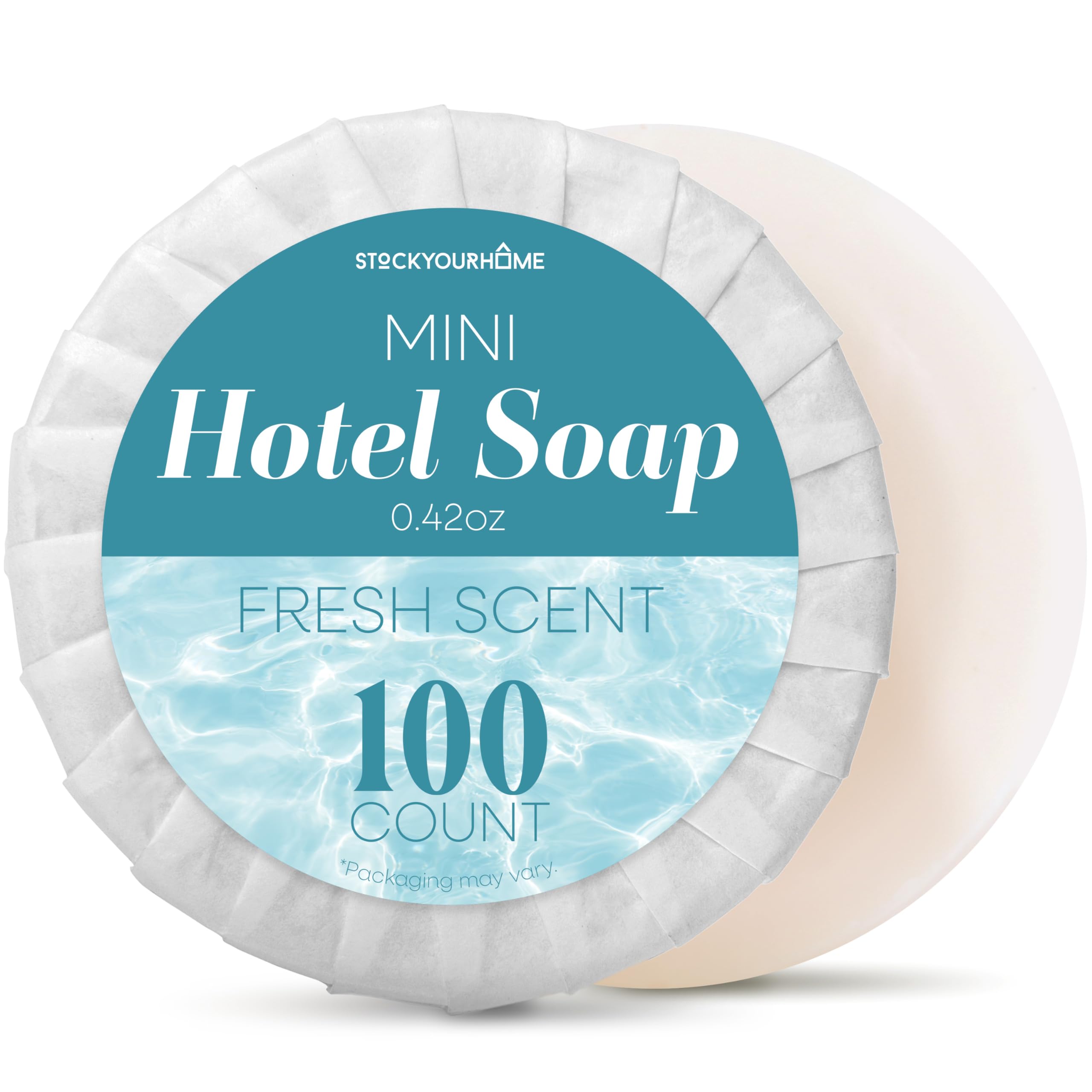 Savons Stock Your Home avec emballage individuel pour une salle de bains propre et élégante.