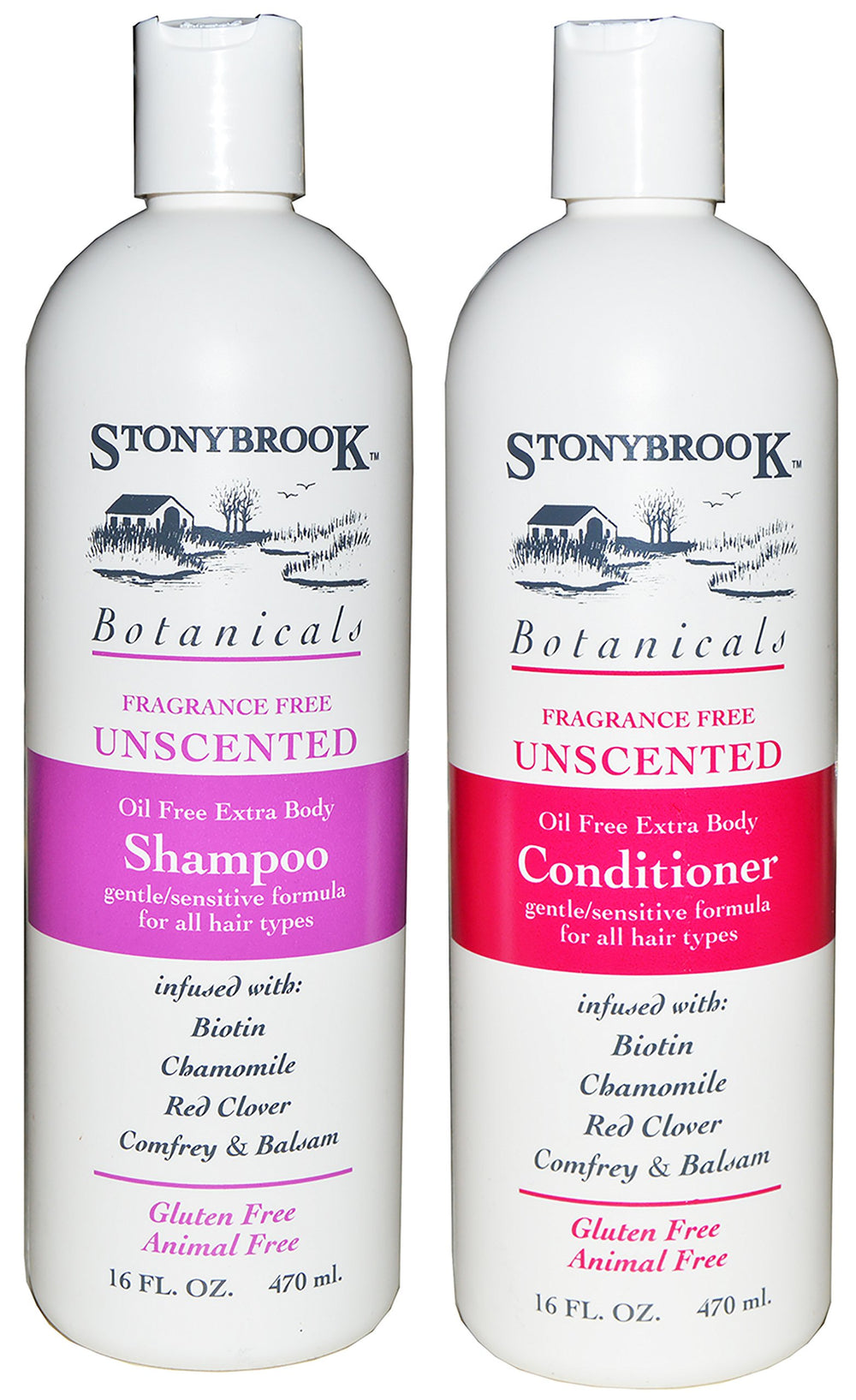 Stonybrook Botanicals Sans Parfum, ensemble shampoing et après-shampooing, douceur pour cheveux sensibles au quotidien.