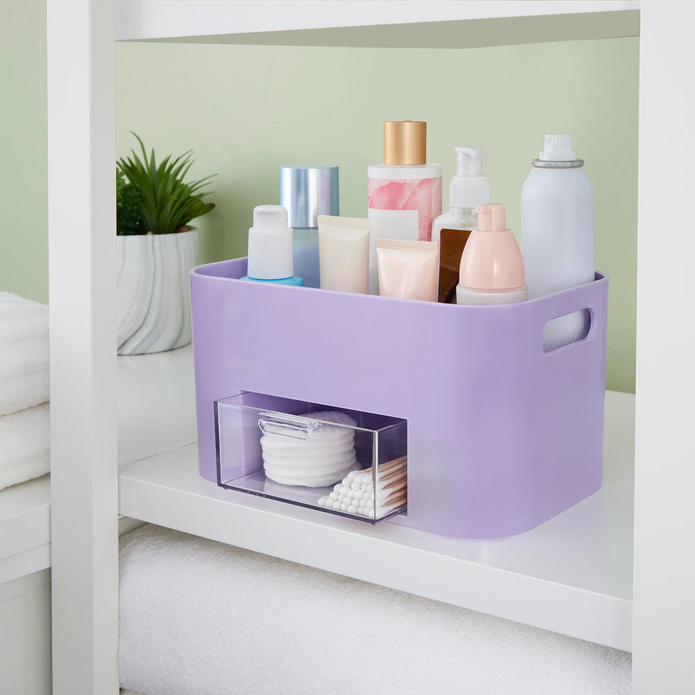 STORi Bliss Lilac: compartiments hauts idéaux pour palettes yeux et brosses.