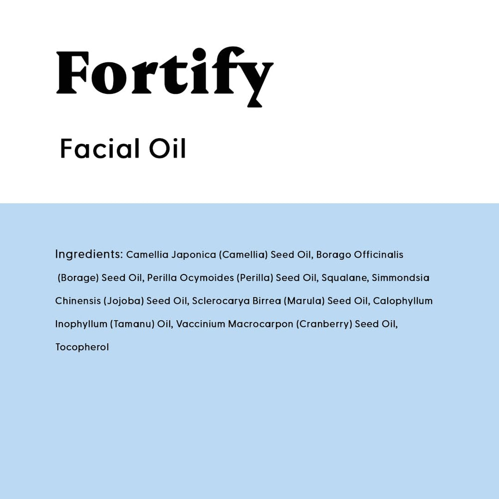 Stratia Fortify huile visage, peut aider à réduire les rougeurs et uniformiser le teint.