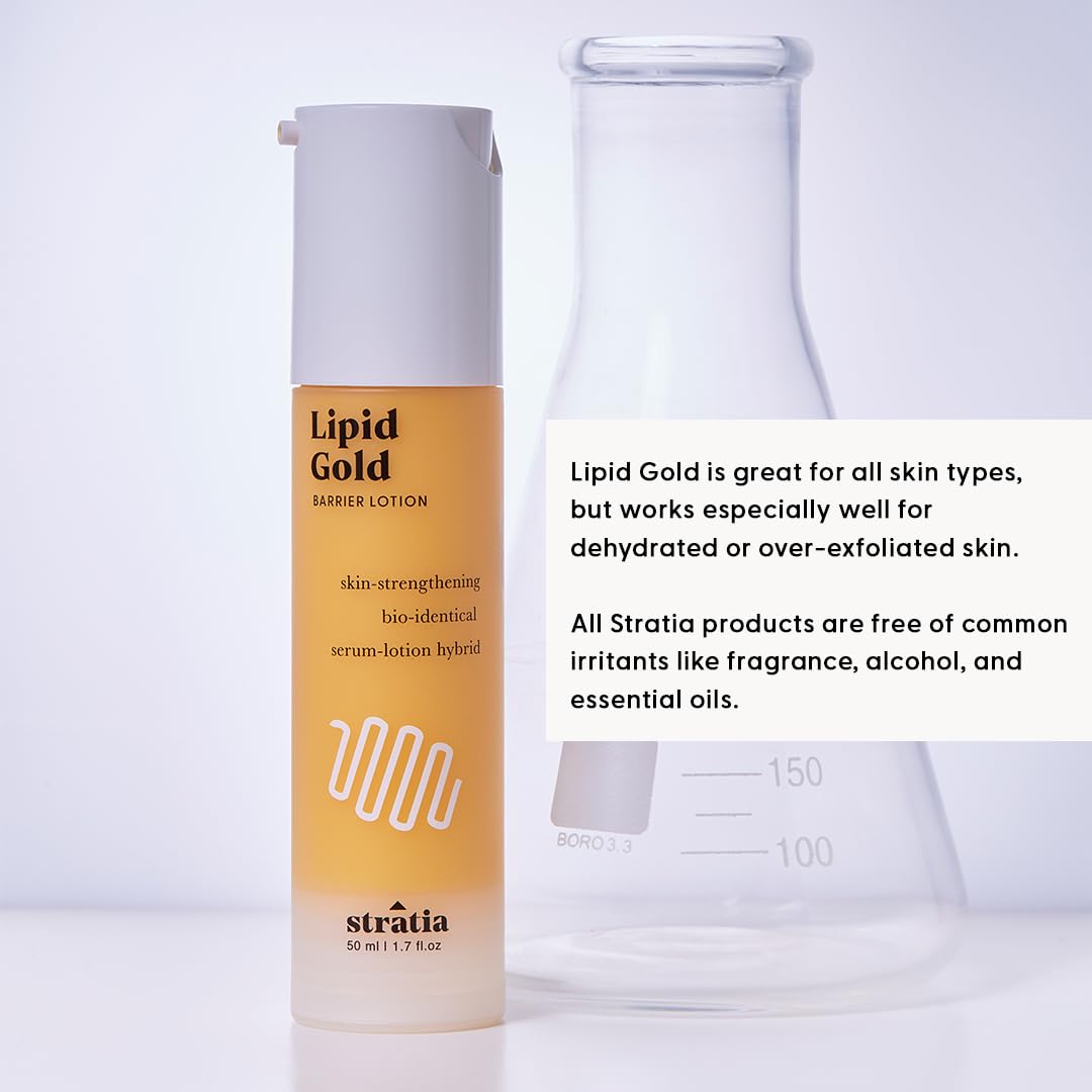 Stratia Lipid Gold – Soin hydratant quotidien pour tous types de peau.