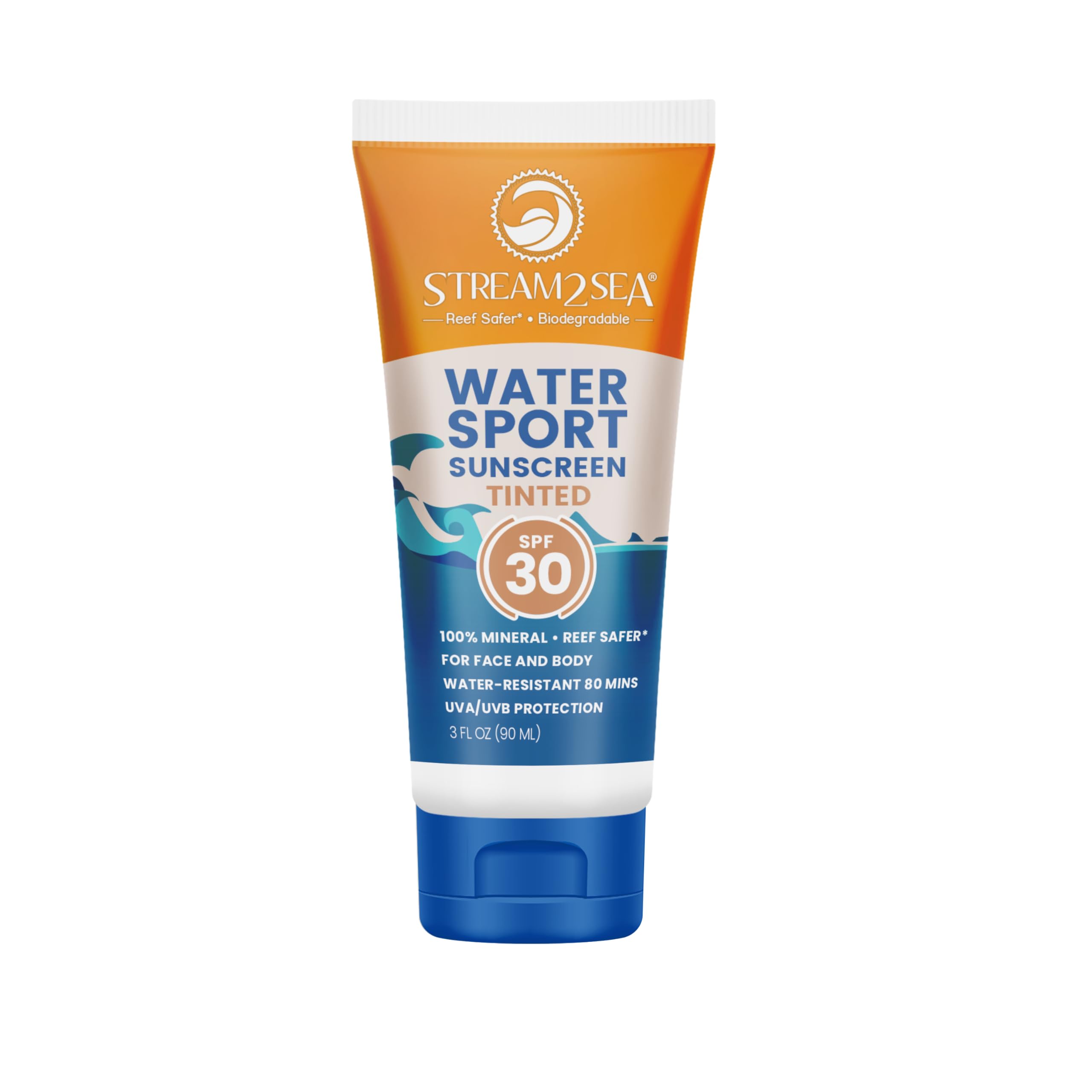 STREAM 2 SEA, bouteille-écran teinté, application facile sur visage et corps.