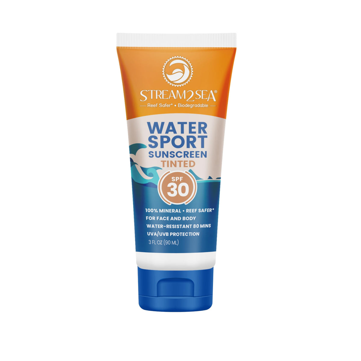 STREAM 2 SEA, bouteille-écran teinté, application facile sur visage et corps.