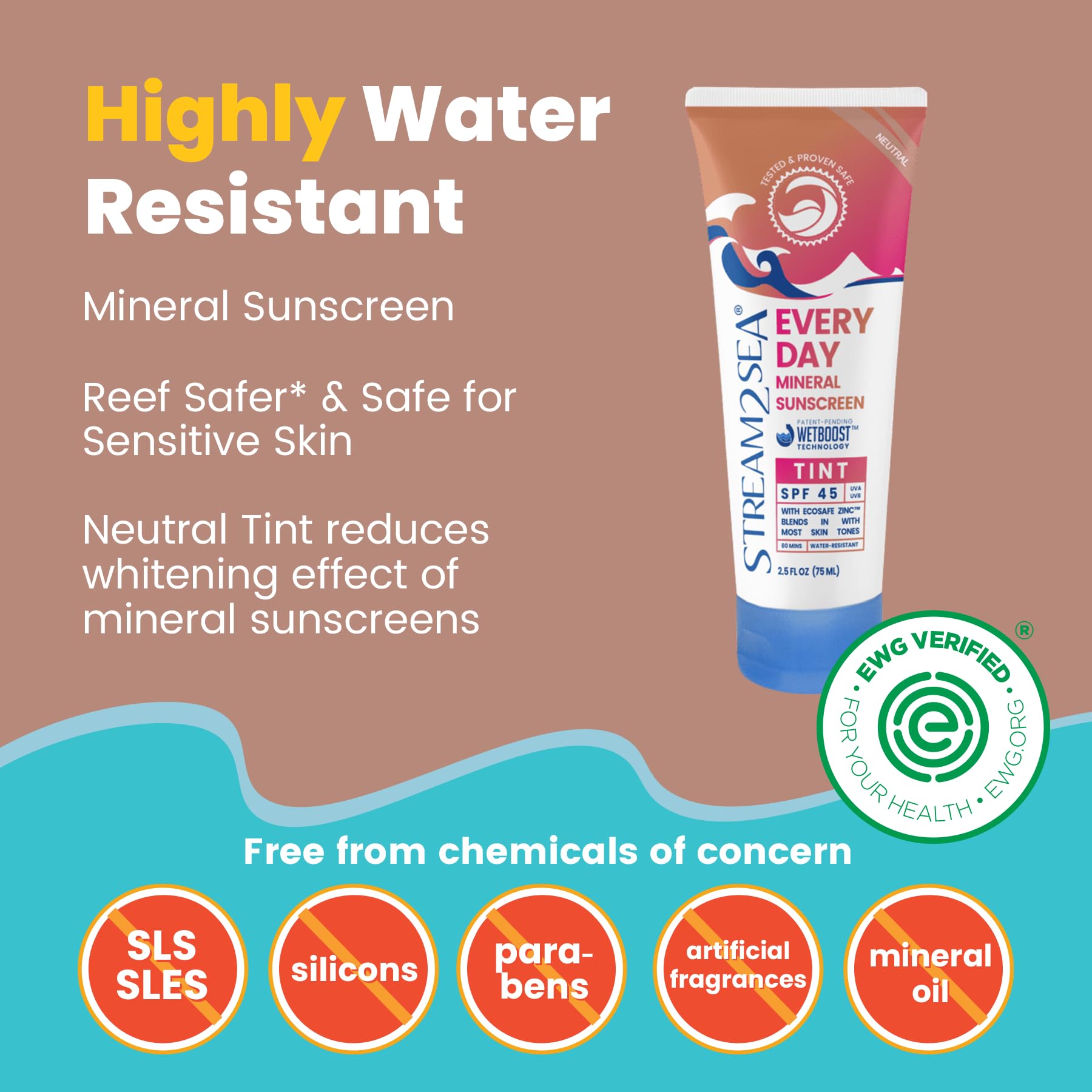 STREAM 2 SEA SPF45: application en sections pour un fondu uniforme.