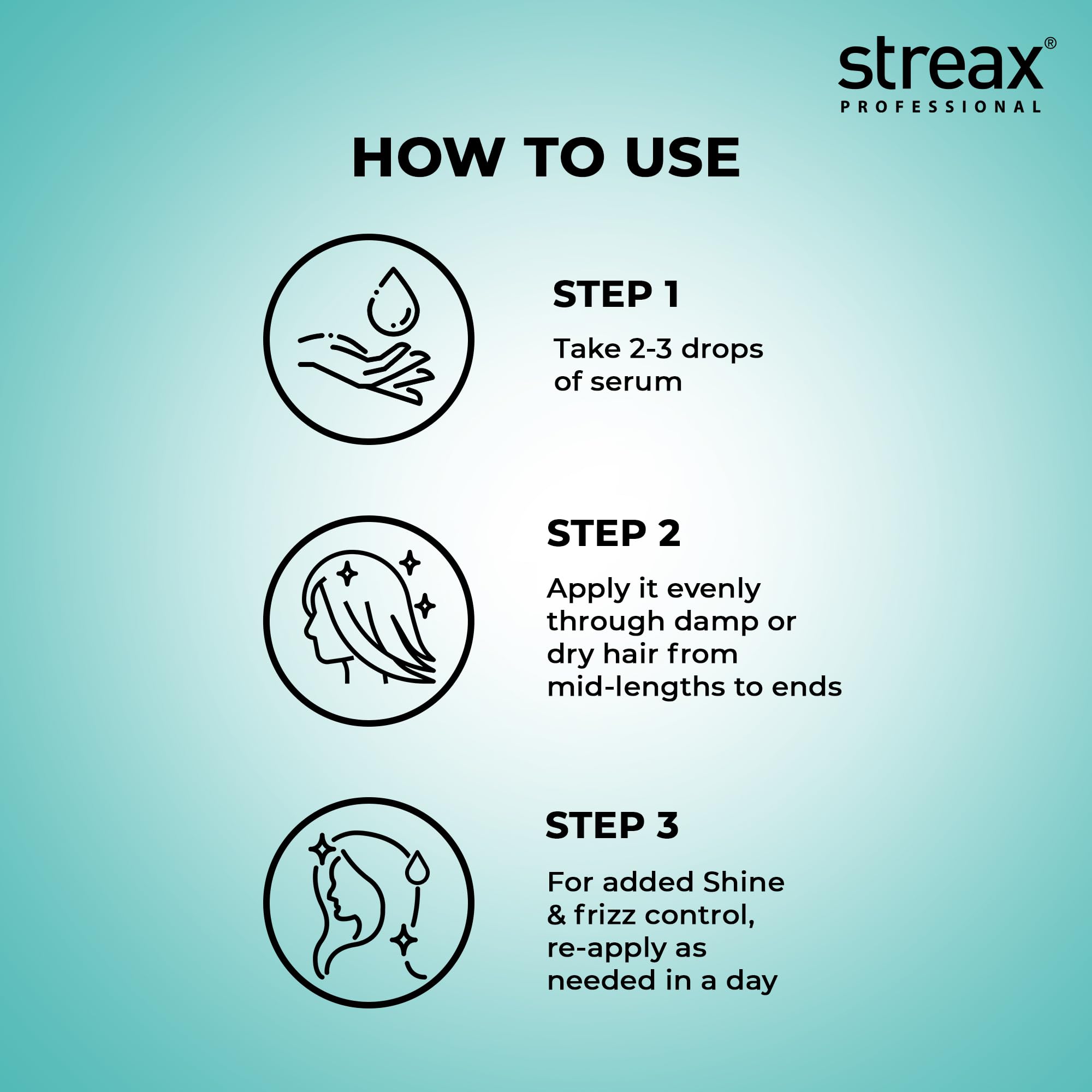 Streax Professional Vitariche Sérum fini salon et brillance durable