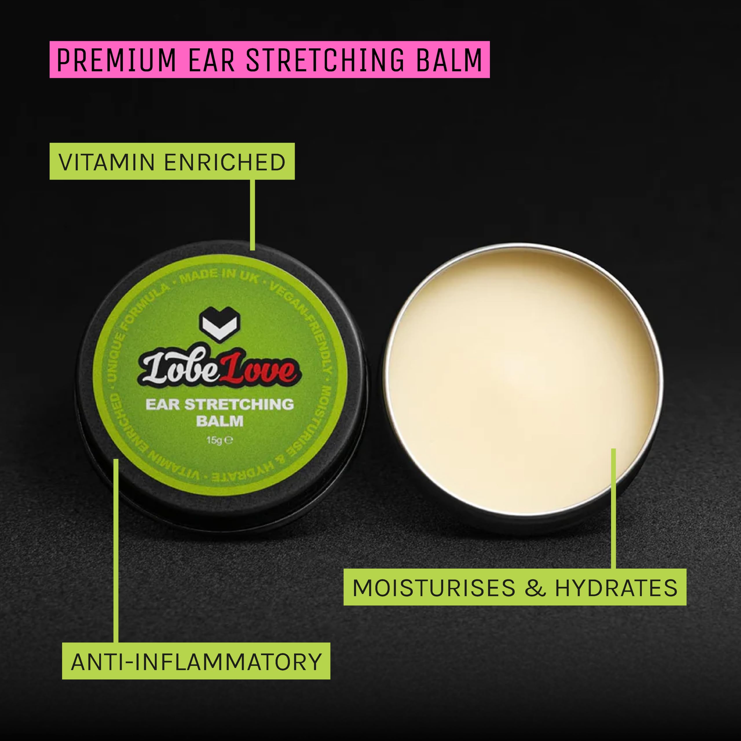 Stretch It trio-soin-oreille-ensemble : kit complet pour le soin après perçage