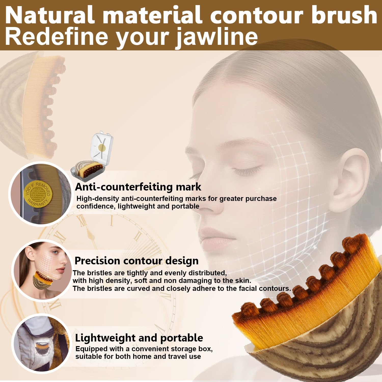 Brosse Strict format compact avec étui pratique pour domicile ou salon