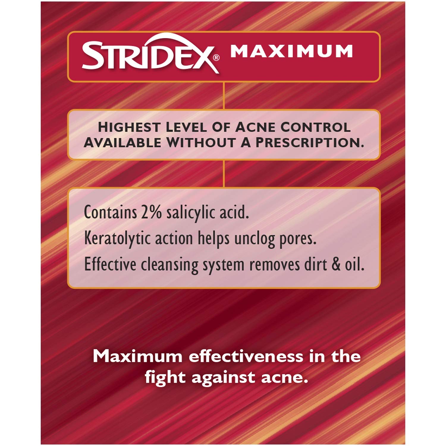 Stridex cotons exfoliants quotidiens sans alcool pour limiter les irritations.