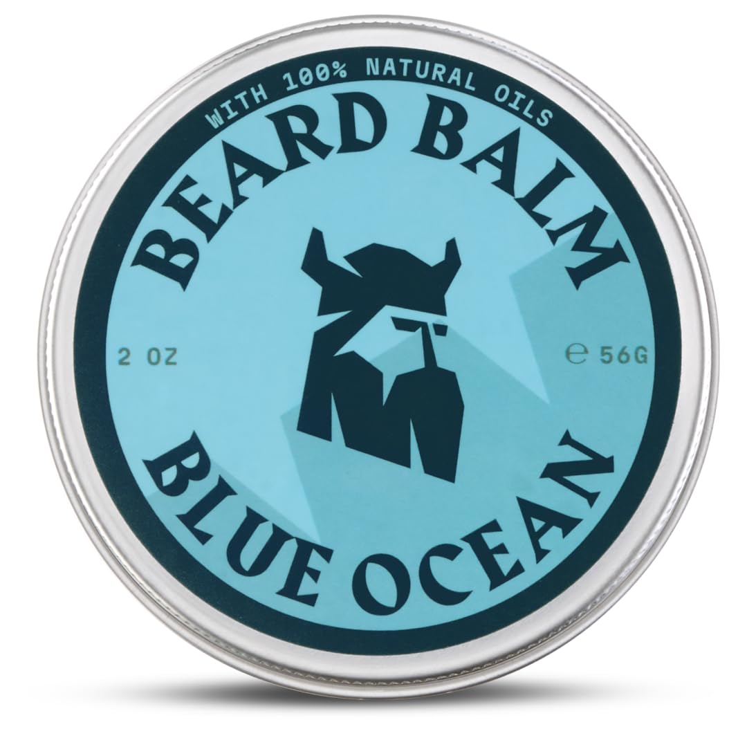Baume barbe Striking Viking dans un emballage 2oz, pratique pour voyage et rangement