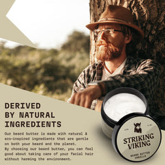 Texture non gras du beurre-barbe Striking Viking Vanille, application rapide.