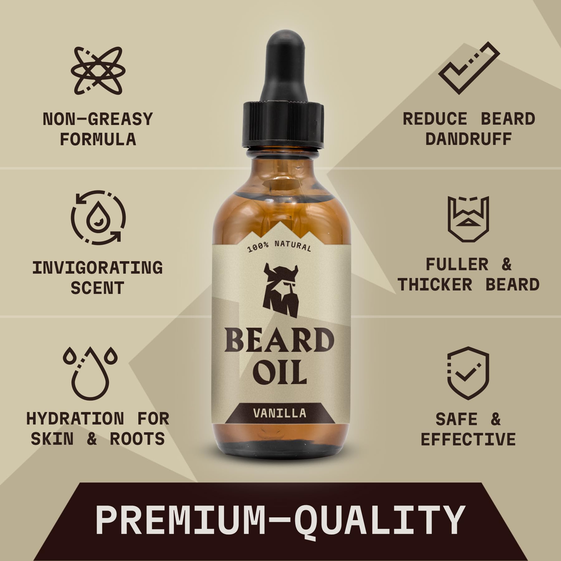 Hydratation rapide et durable des poils grâce à l'argan et au jojoba Striking Viking.