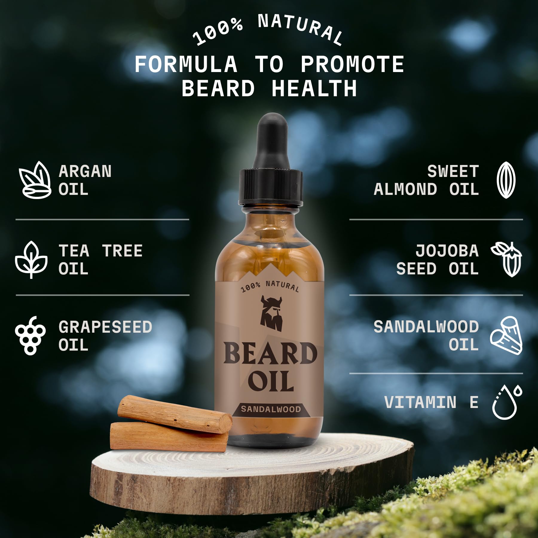 Striking Viking huile de barbe argan et jojoba : nourrissant sans film gras