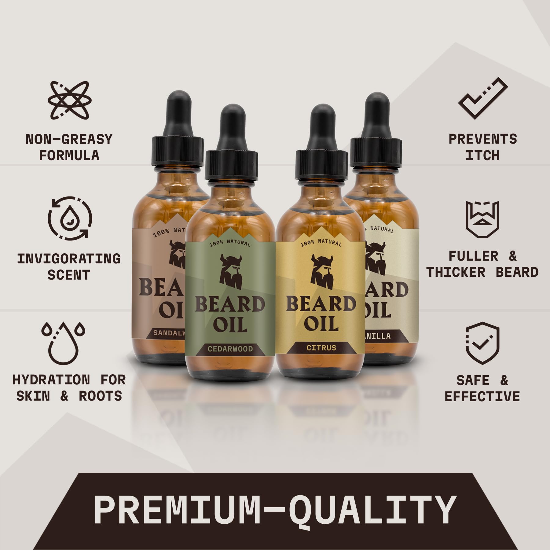 Huile barbe Striking Viking aux cèdre et vanille pour revitaliser