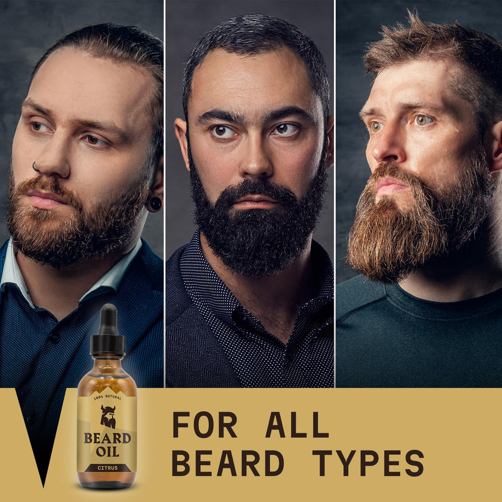 Huile barbe citron Striking Viking avec argane pour brillance et souplesse