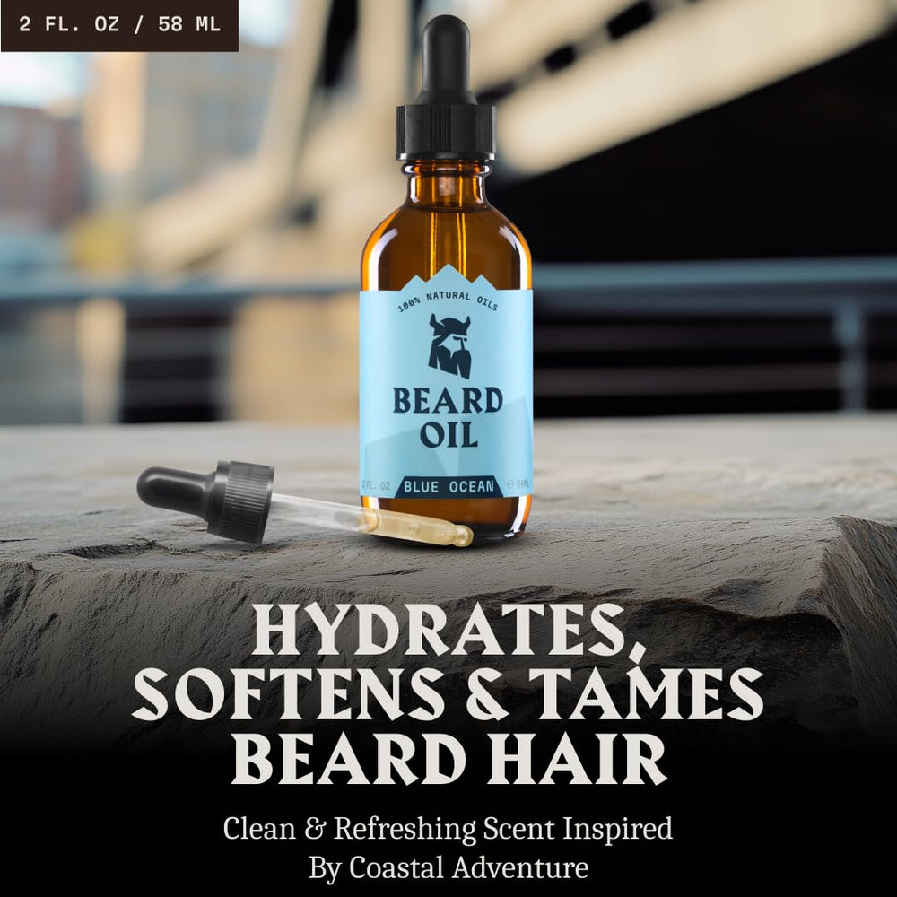 Striking Viking – flacon huile barbe, détail net et haut de gamme.