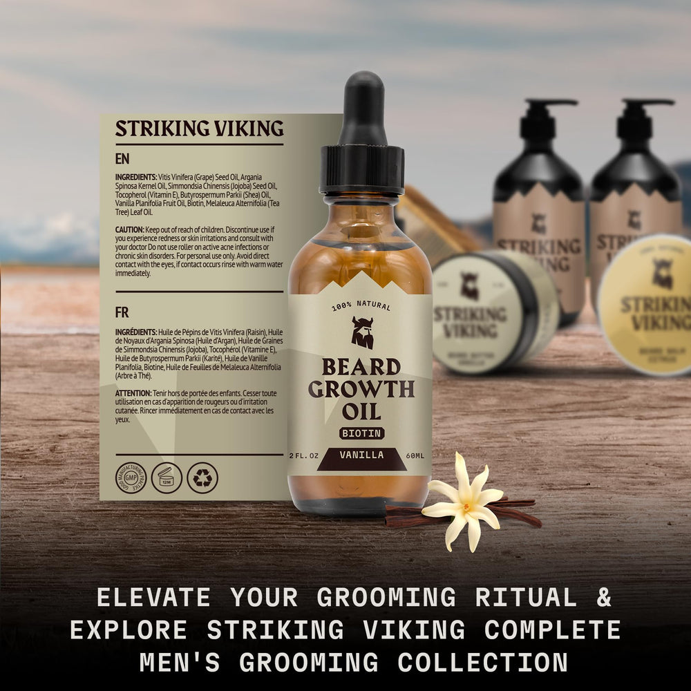 Striking Viking Huile Croissance Barbe – soin simple, routine d'entretien efficace