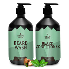 Striking Viking lavage barbe arbre-a-the : nettoyage en douceur et apaisement.