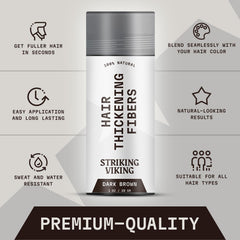 Poudre Striking Viking brun foncé, application rapide et efficace.