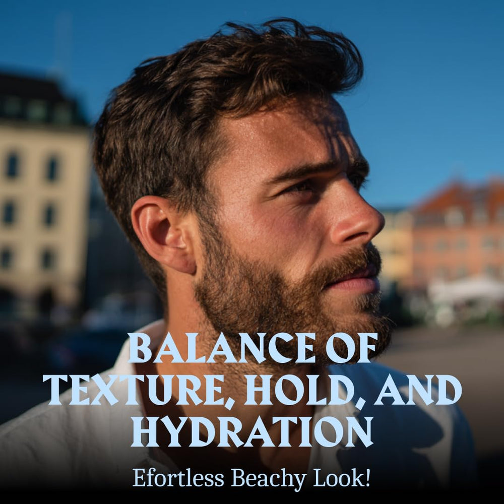 Coiffure masculine facile avec Striking Viking pour cheveux droits ou ondulés.