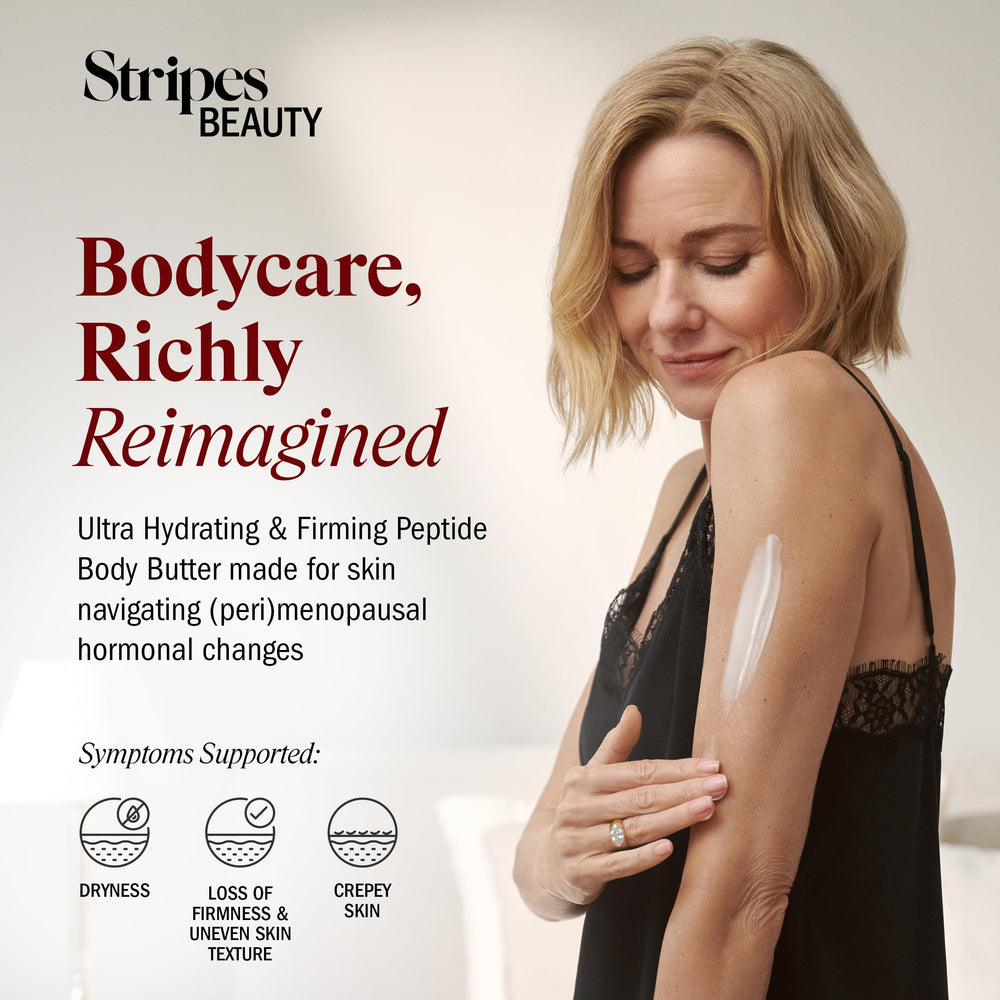STRIPES Beauty: texture creme légère mais riche pour une absorption rapide.