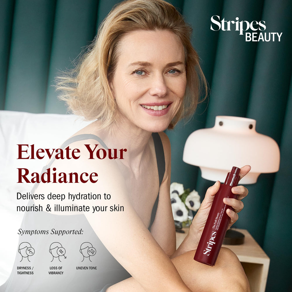 STRIPES Beauty Naomi Watts The Full Monty — fini soyeux, peau lumineuse et hydratée.