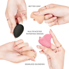Éponge Strokes Beauty Lab pour le contour, diffusion douce et contouring naturel.