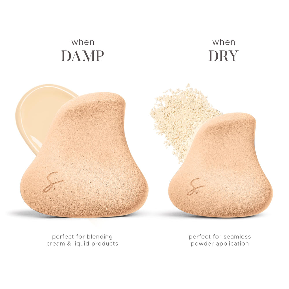 Éponge Strokes Beauty Lab pour l’enlumineur, lumière ciblée et fini naturel.