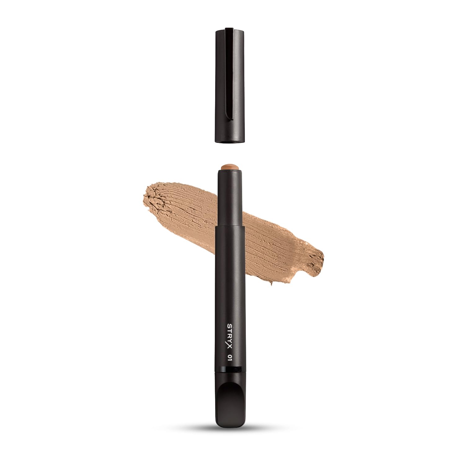 Stryx Concealer Tool pour homme, teinte marron moyen, camoufle imperfections discrètement.