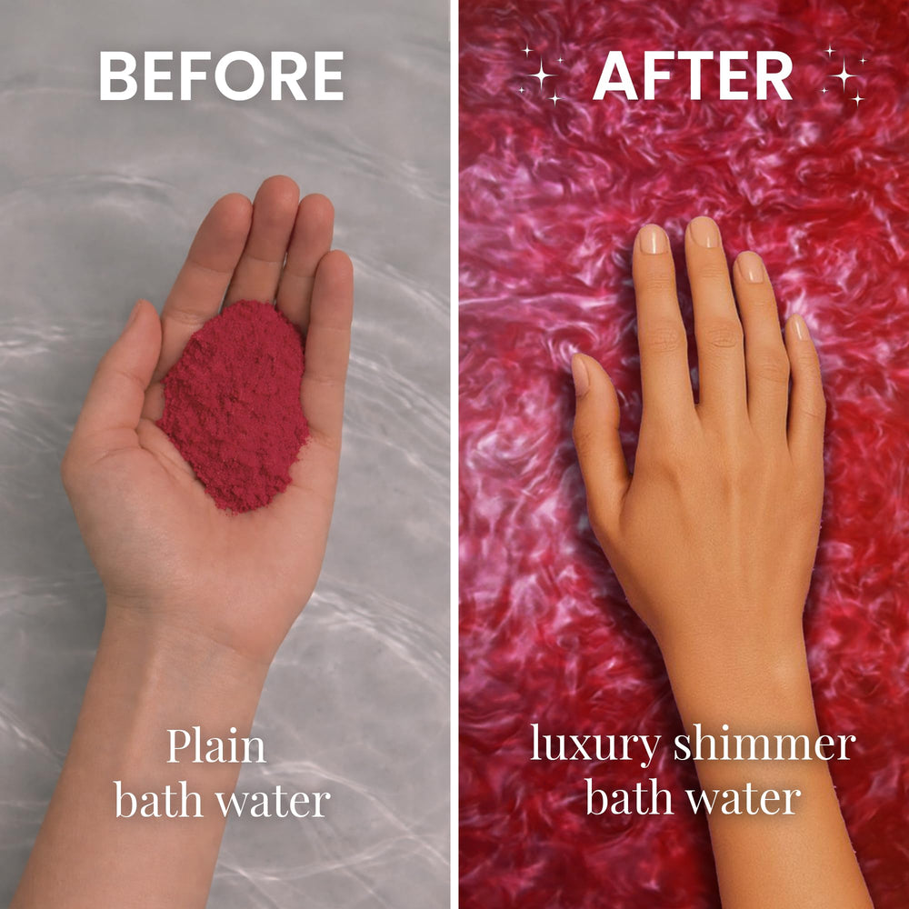 Bombe de bain rouge scintillante parfum fraise de Stsfybaths