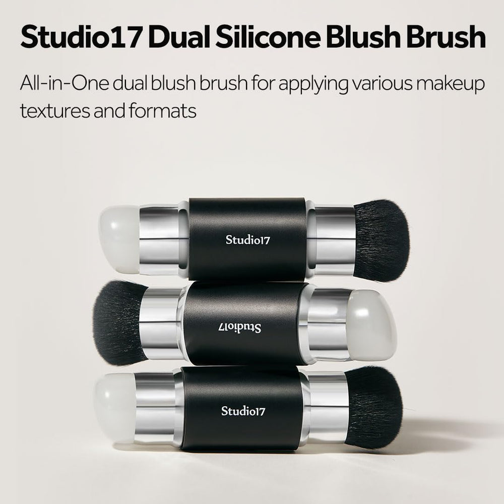 STUDIO17 brosse blush silicone double-face portable pour retouches