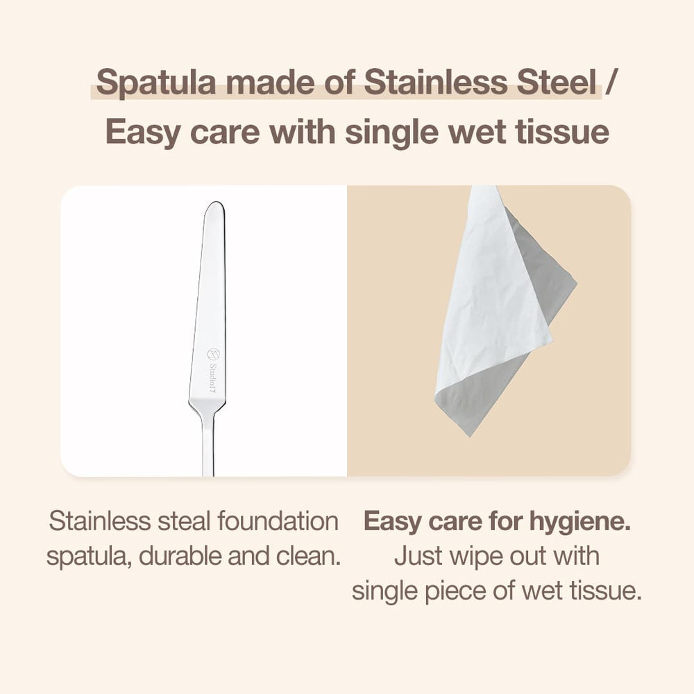 Spatule STUDIO17 etui en cuir inclus pour rangement sûr.