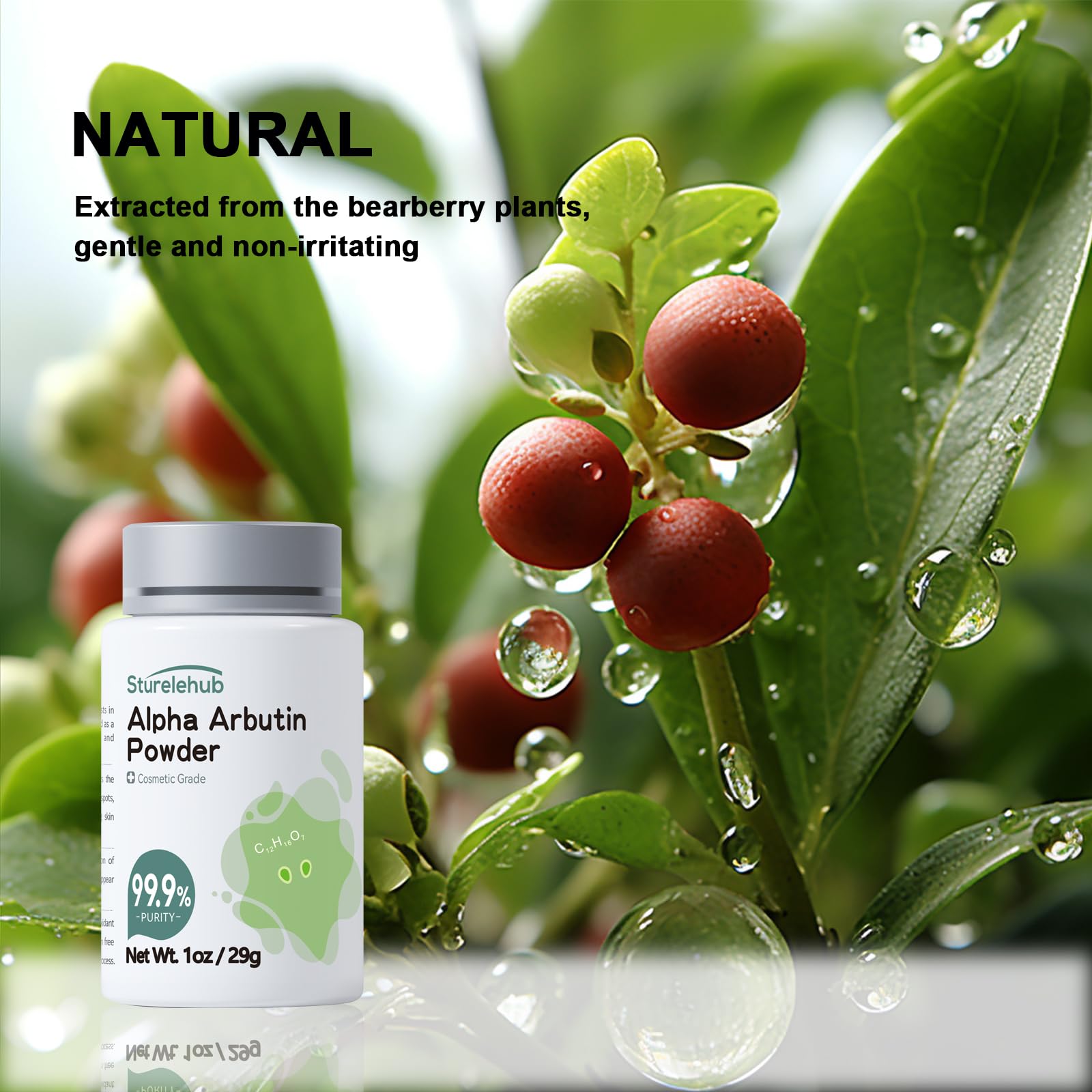 Sturelehub Alpha Arbutin Poudre, indicateur de dosage précis