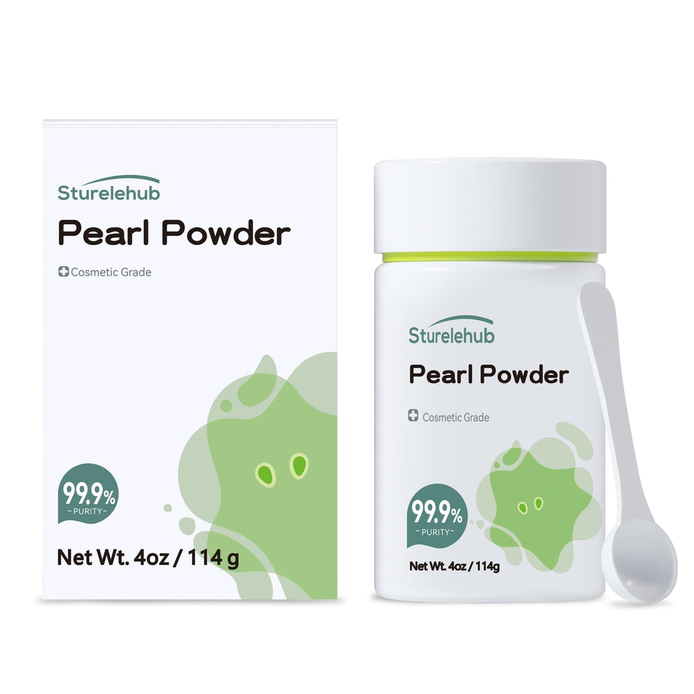 Poudre de perle bio Sturelehub en bocal, soin doux pour la peau