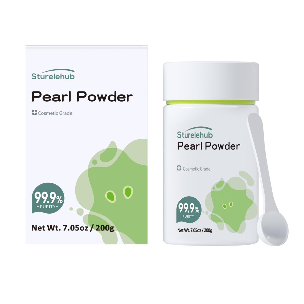 Poudre de perle biologique Sturelehub dans une bouteille, base DIY idéale