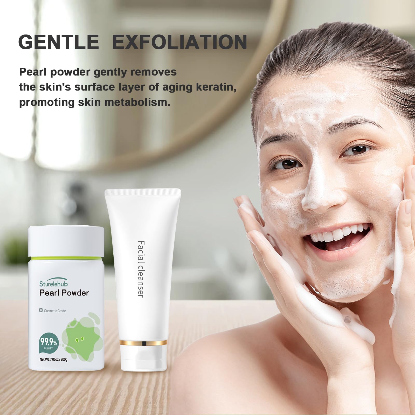 Crème maison à la poudre de perle Sturelehub pour lisser la peau