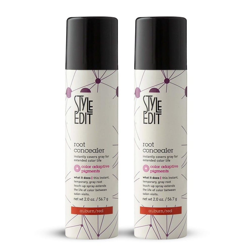STYLE EDIT correcteur-racines auburn-rouge, bouteille 2 oz, couverture rapide des racines.