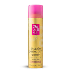 STYLE EDIT Dark Blonde, correcteur de racines blond foncé en spray, couverture rapide pour racines grises.
