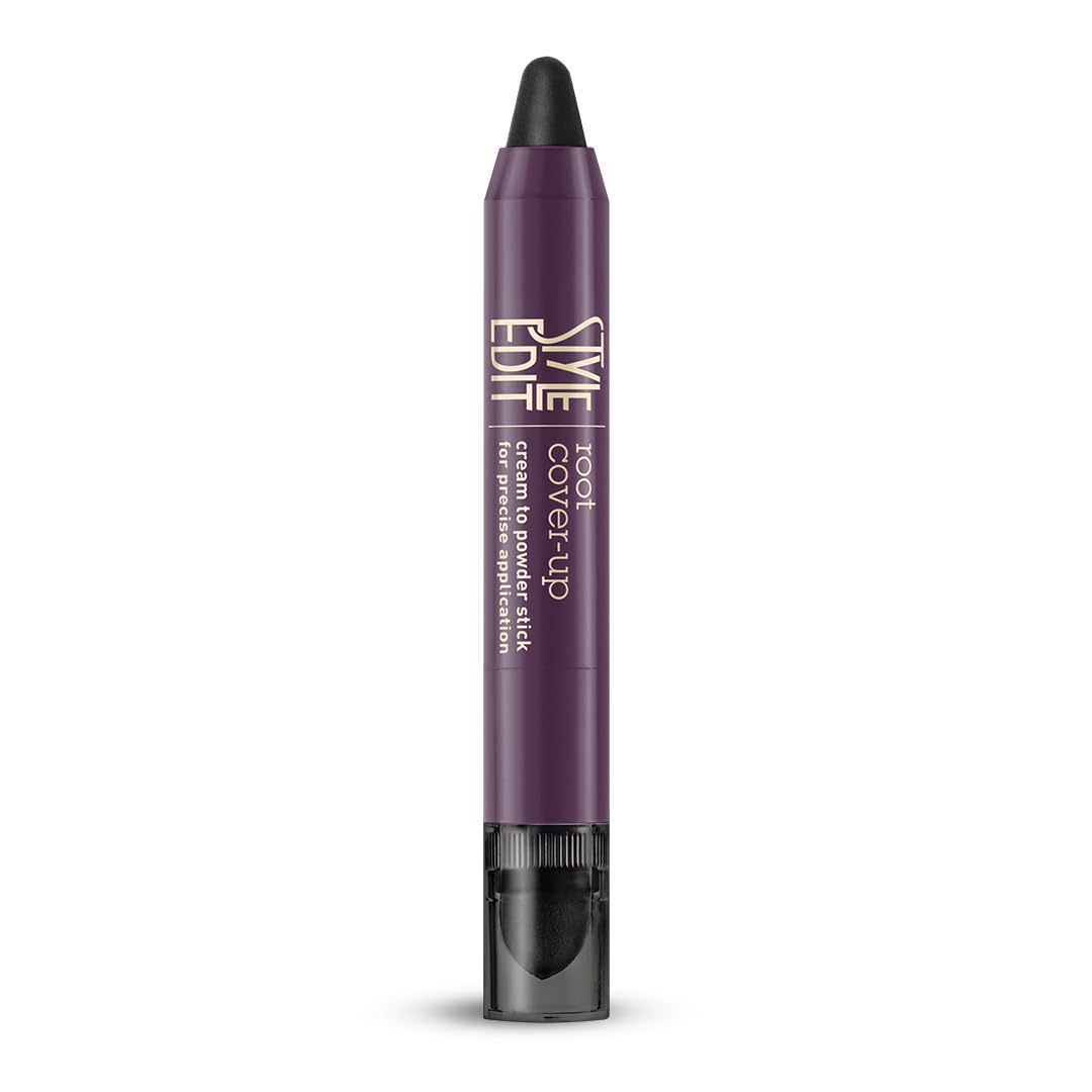  STYLE EDIT Root Touch Up Stick – racines-noir, retouche rapide et naturelle.