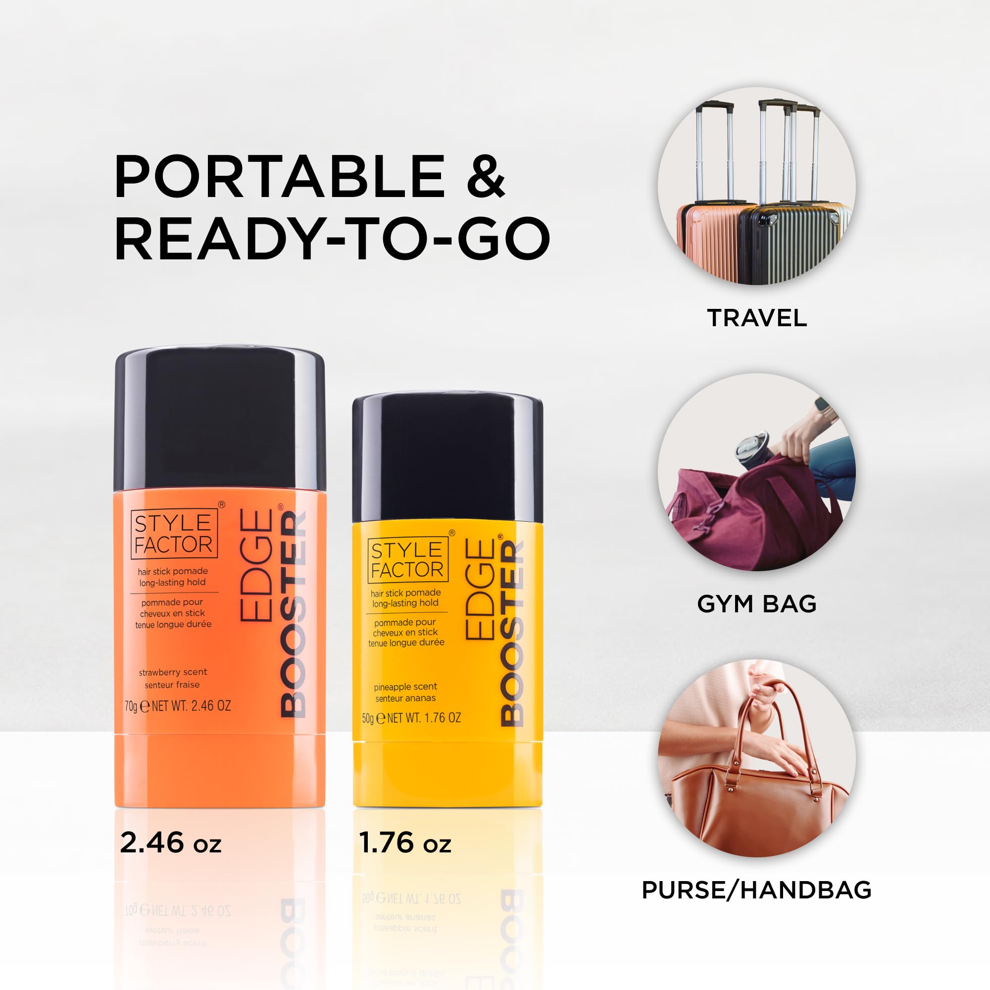 Style Factor Edge Booster, baton-pour-cheveux-fin aide à maîtriser les mèches rebelles.