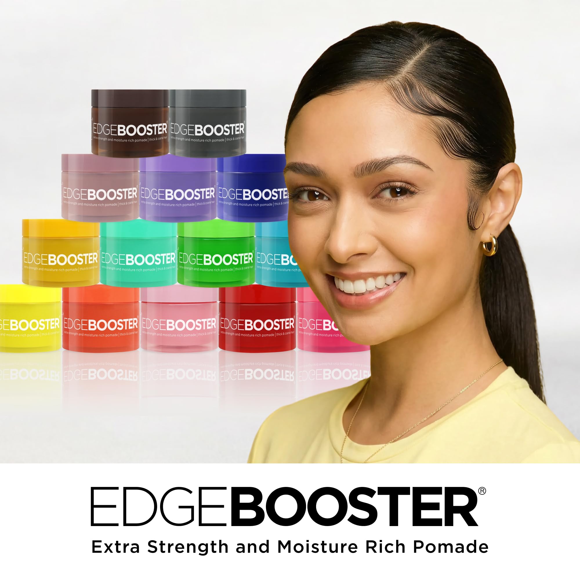Style Factor Edge Booster Emerald pomade pot : contrôle expert des mèches rebelles.