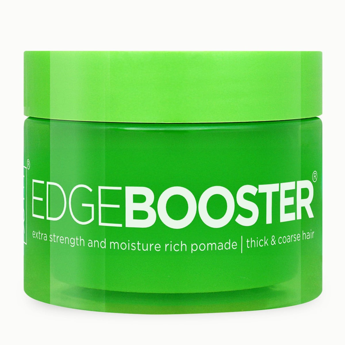 Style Factor Edge Booster Emerald pomade pot : tenue maximale et brillance durable.