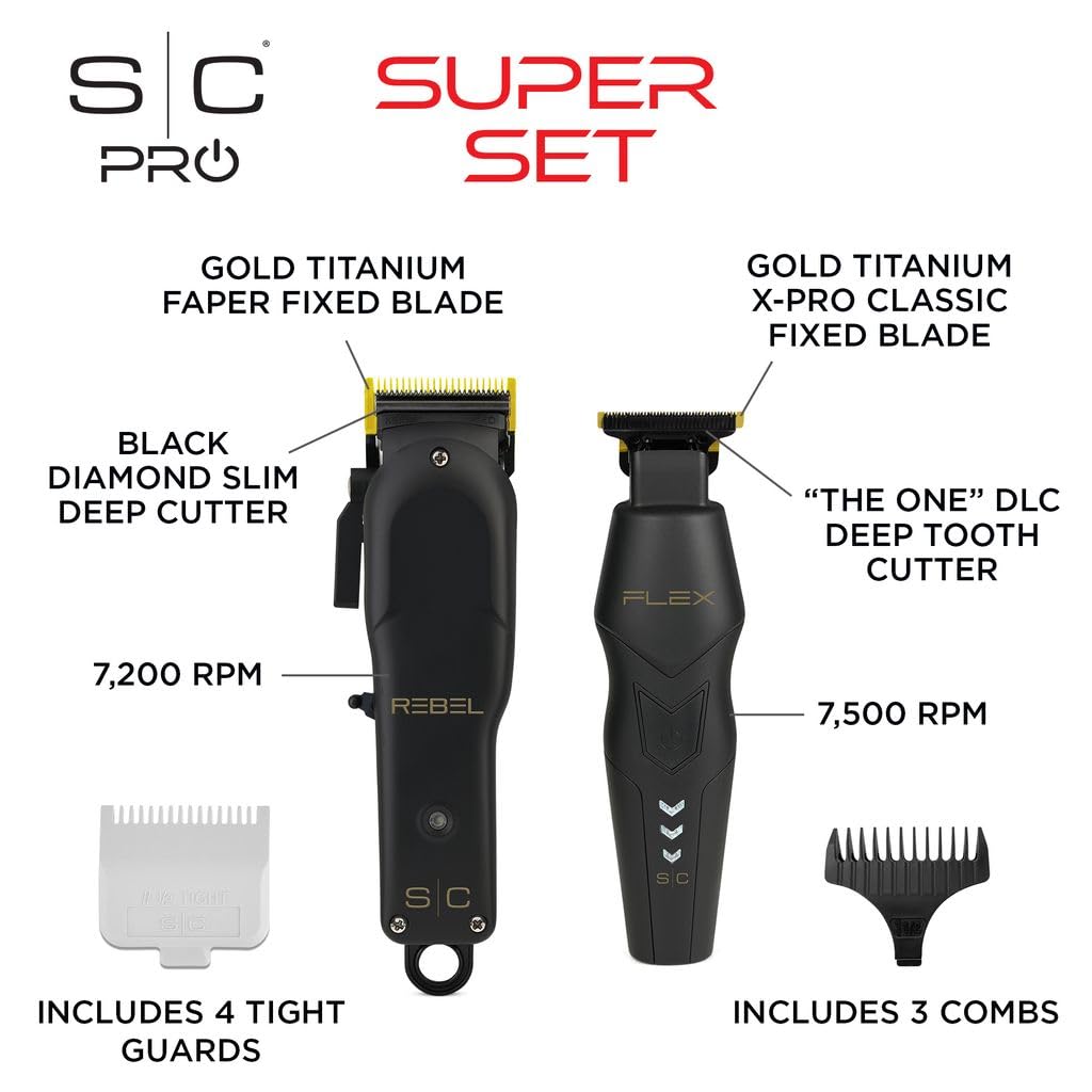 Stylecraft Rebel Tondeuse – batterie lithium offrant jusqu’à 3 heures sans fil.