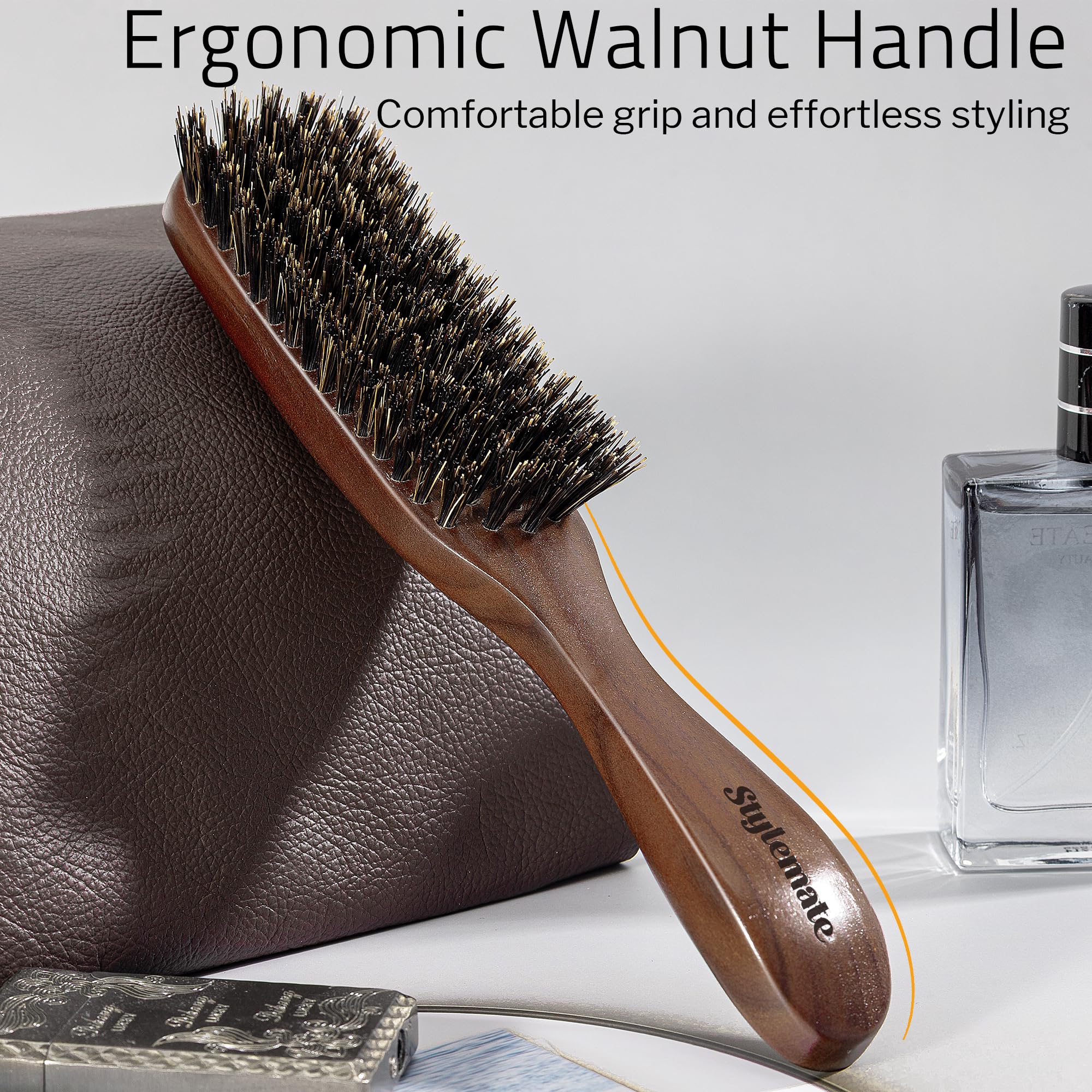 Démêlage efficace avec poils sanglier pour cheveux et longueurs