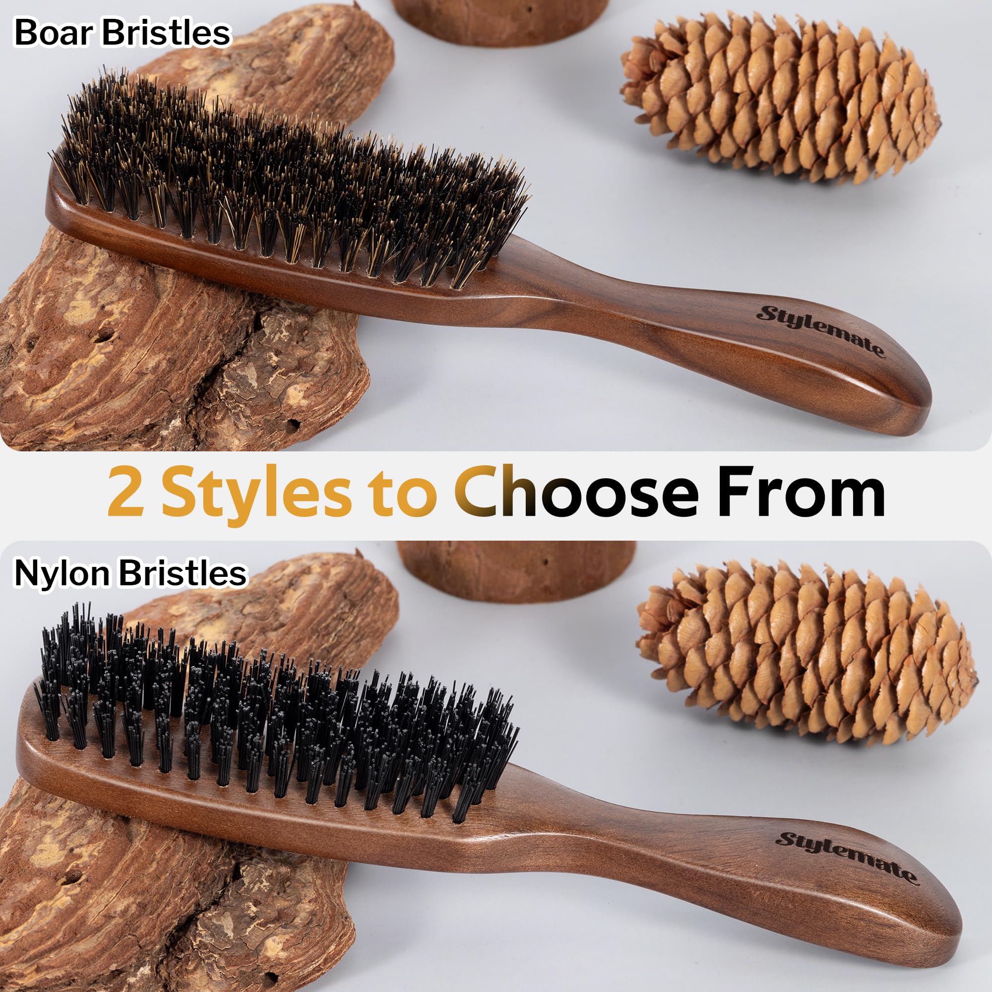 StyleMATE brosse distribution des huiles barbe pour un aspect soigné.
