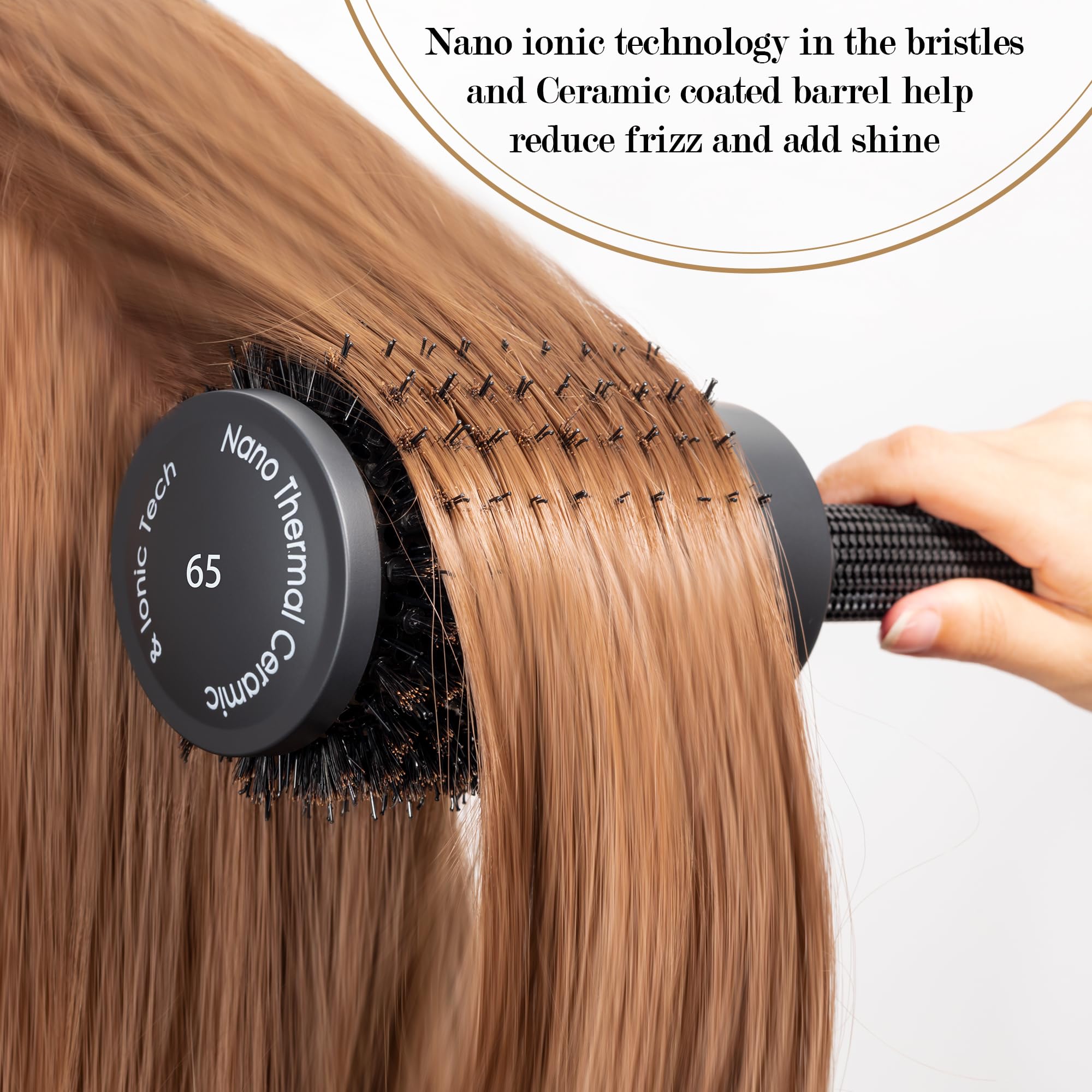 STYLEMATE brosse ronde céramique pour chaleur rapide et distribution uniforme.