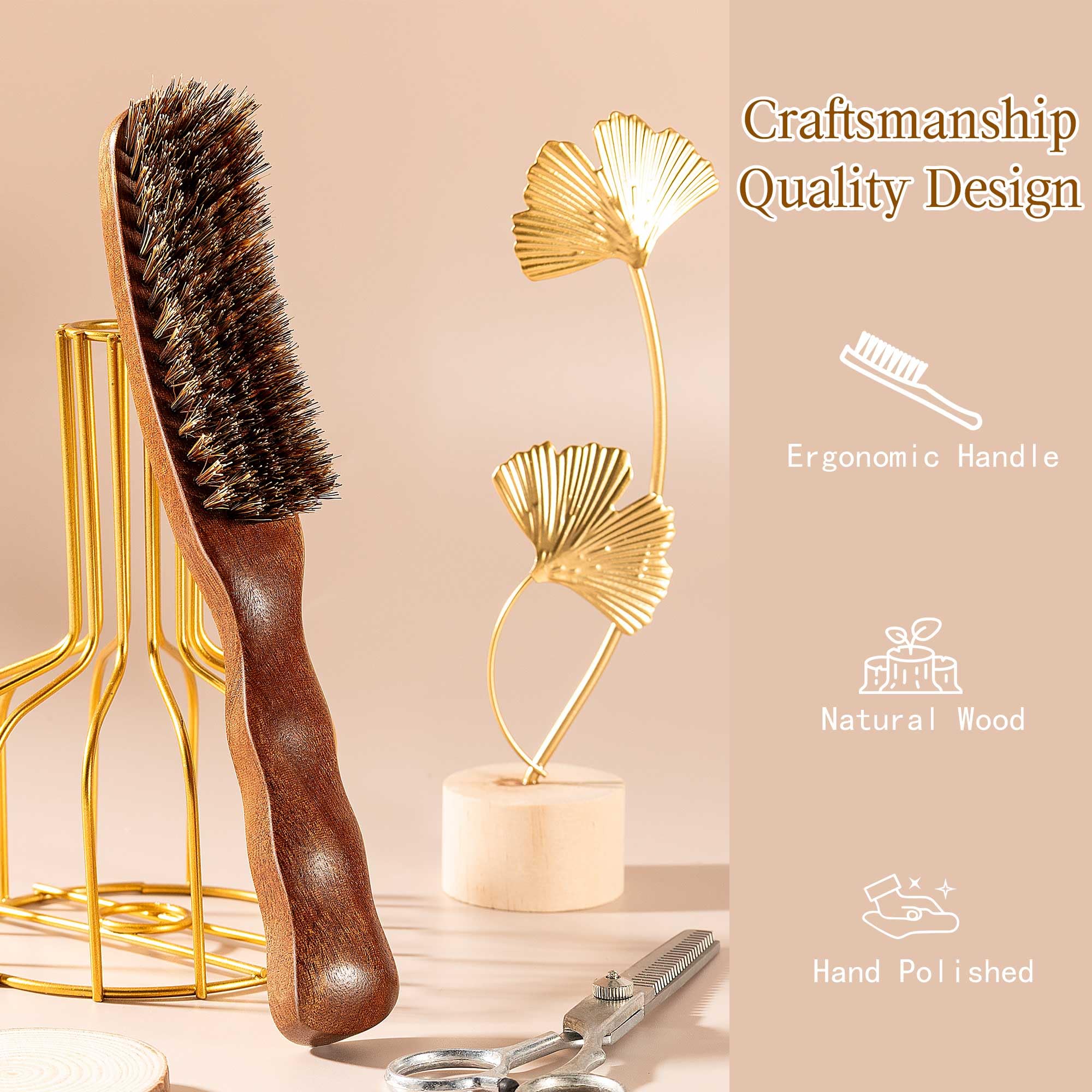 STYLEMATE manche bois sapele ergonomique et léger pour l'entretien quotidien