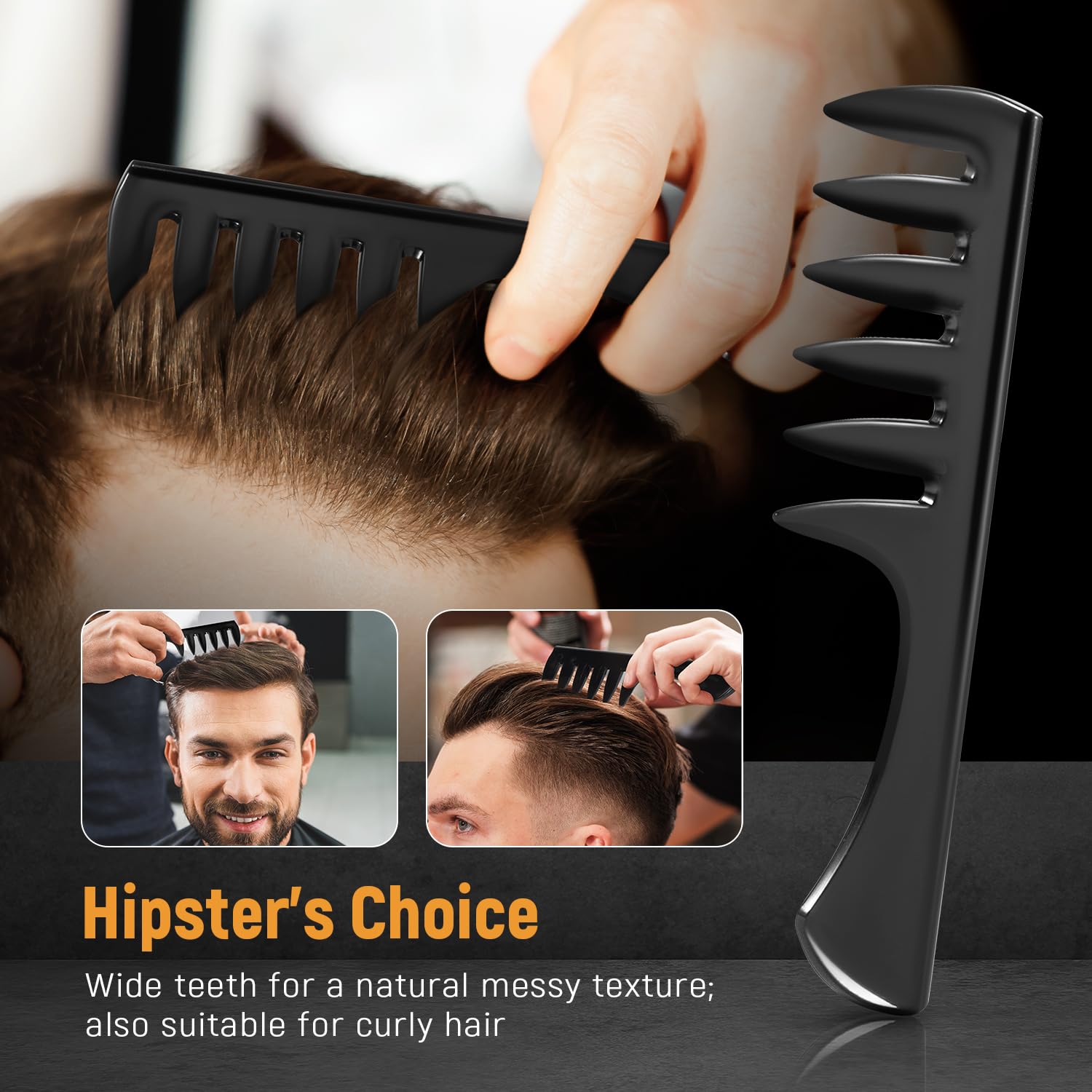 STYLEMATE peigne queue 3-en-1, crée texture et volume avec précision.
