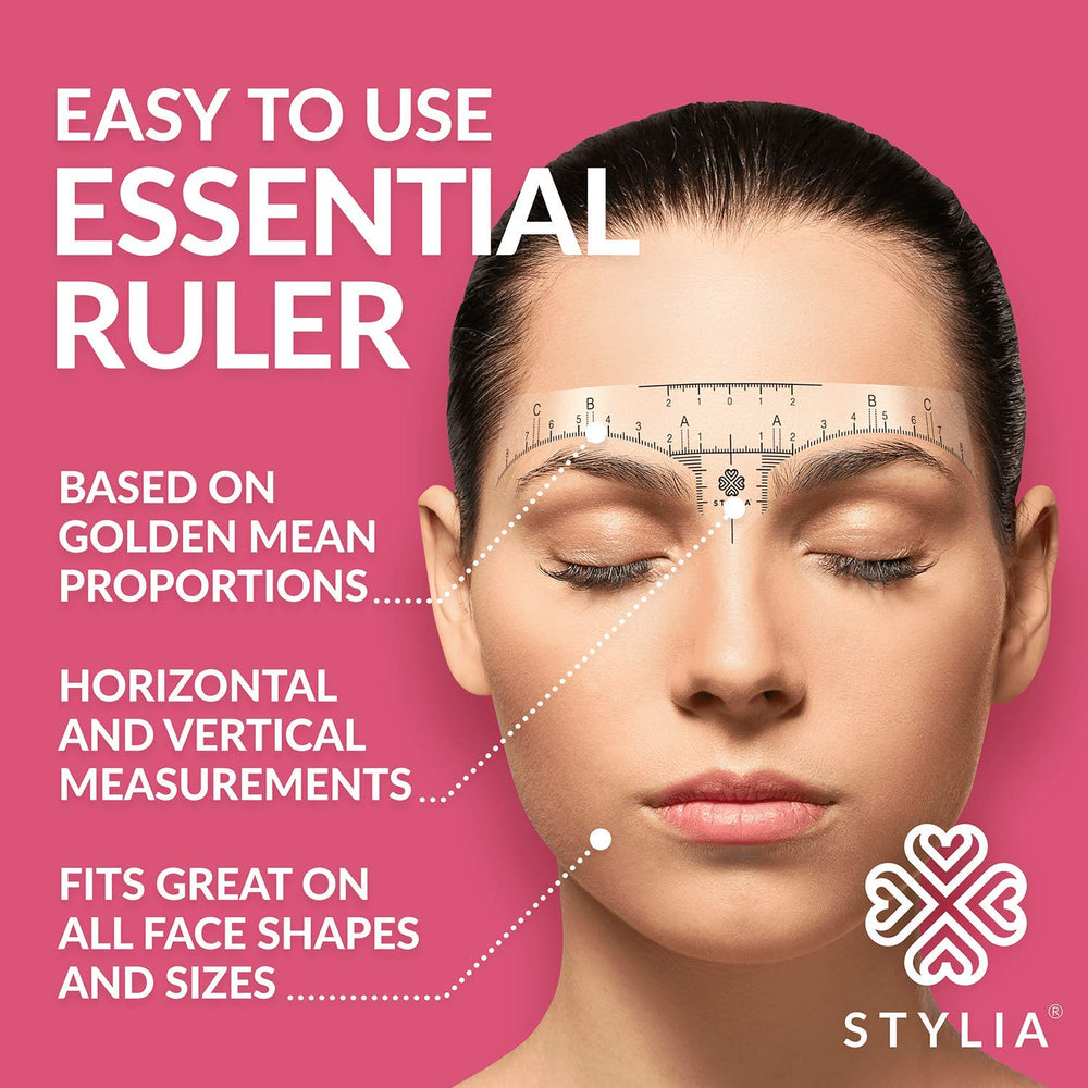 Stylia règle-tracage-sourcils précision assurée pour deux côtés symétriques.